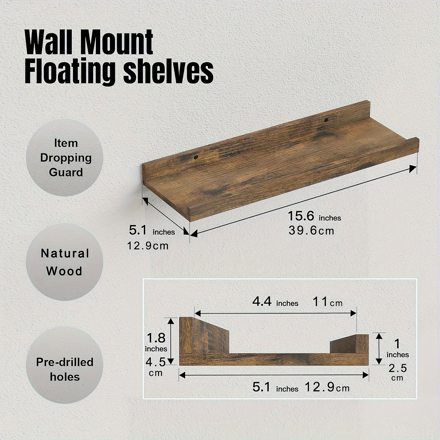 11 inch deals deep wall shelf