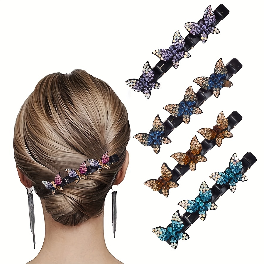 Comprar 1 pinza para el pelo para mujer, joyería para el cabello, horquillas  con diamantes de imitación, accesorios para el cabello, cristal brillante