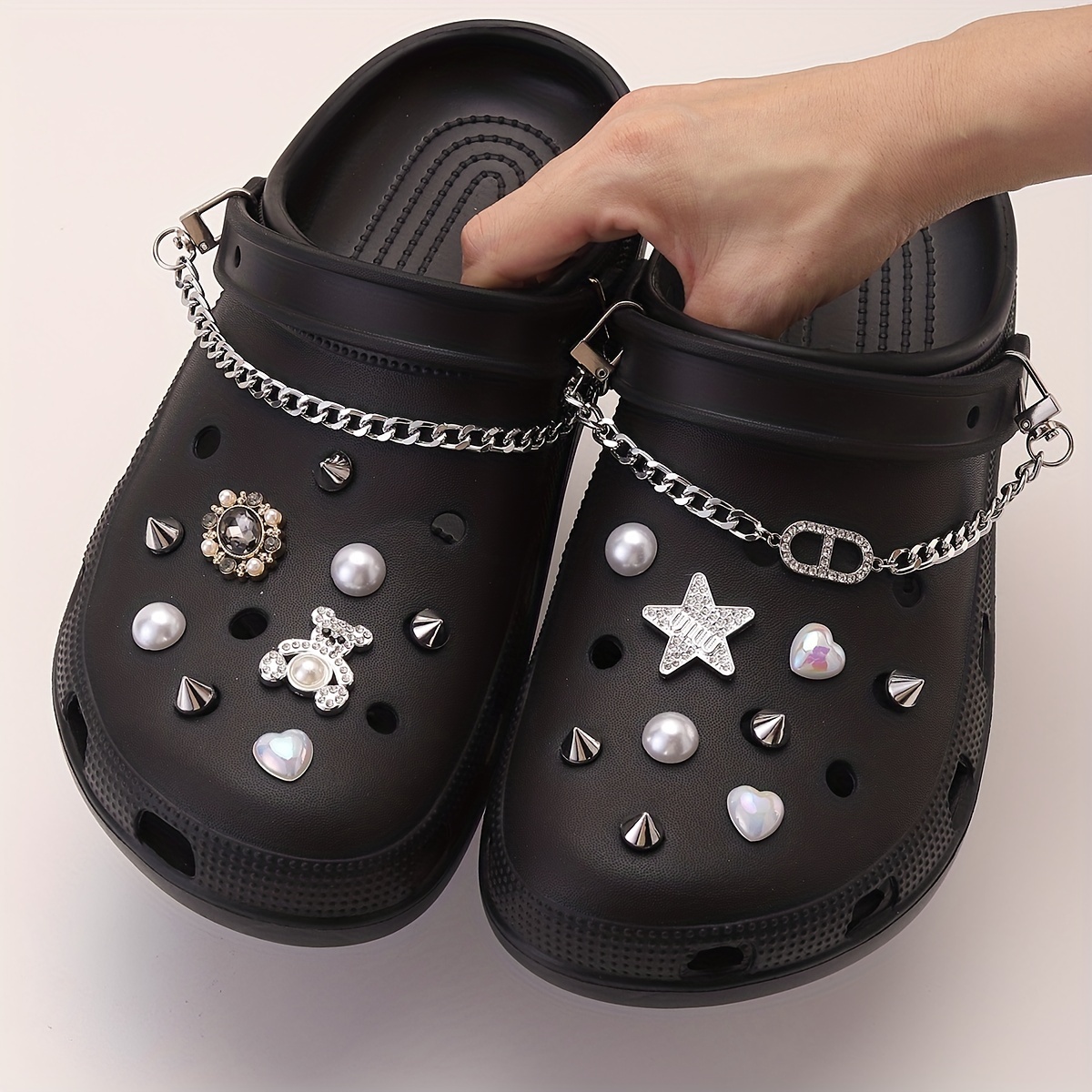 Shoe Metal Charms Crocs, Crocs Womens Shoes, Crocs Clog Trendy