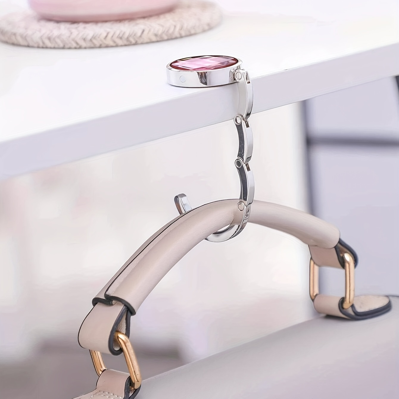 Bag Holder Handbag Hanger Folding Hook Holder Portable Key Ring Rack