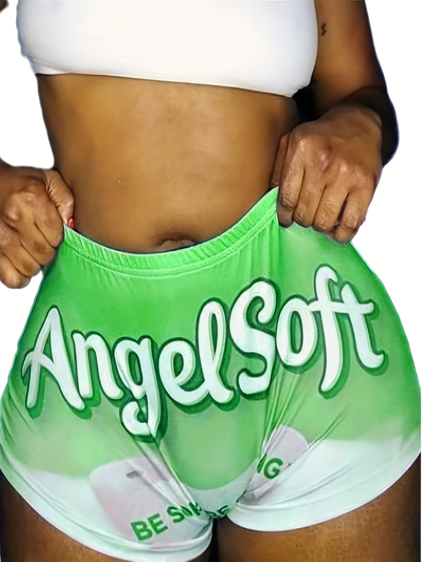 Angelsoft Graphic Print Shorts Sexy Slim Summer Booty Shorts - Temu