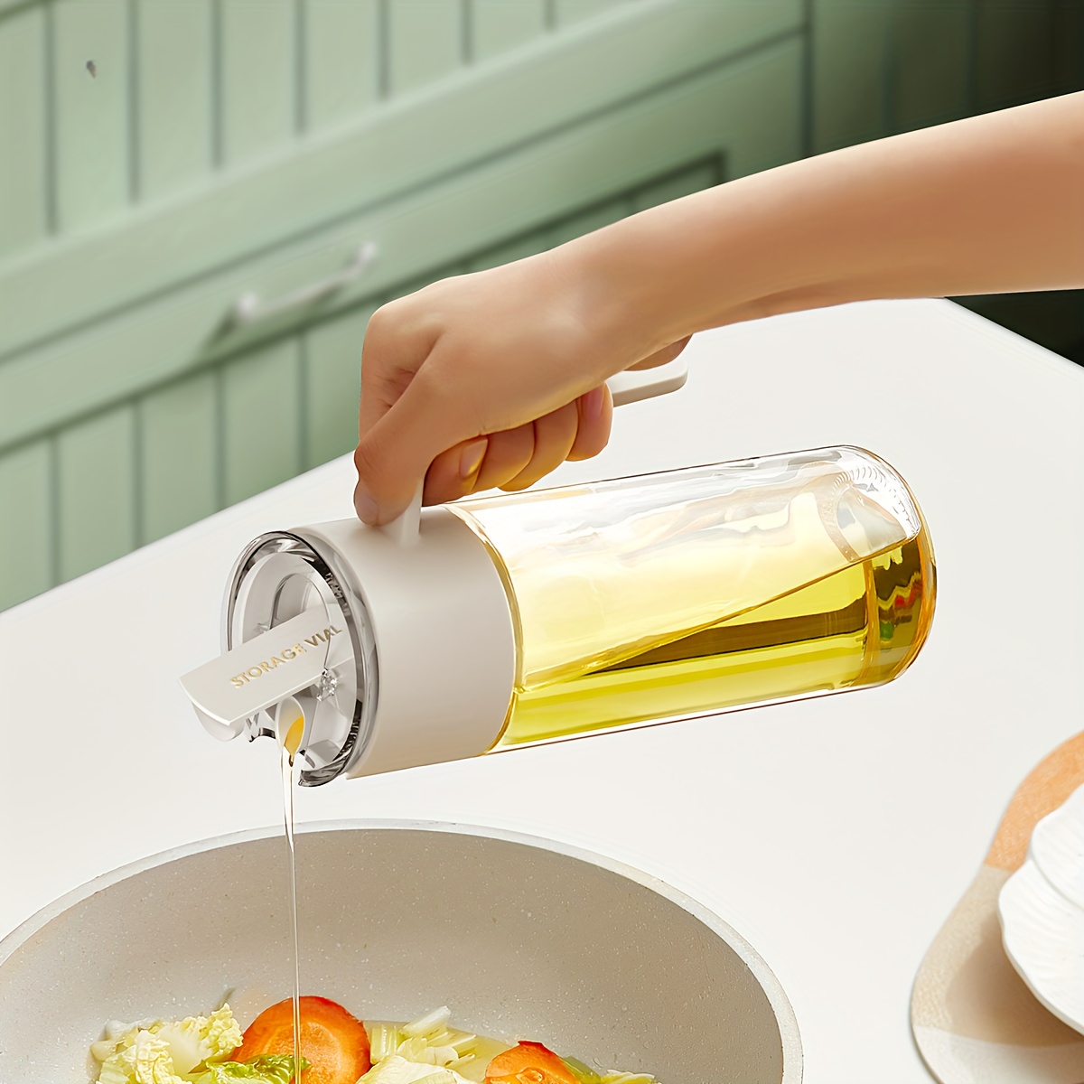 Automatic Opening And Closing Oil Bottle Glass Oil Bottle - Temu