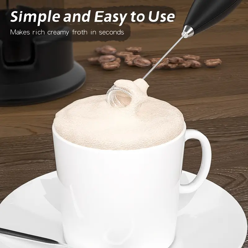 Zulay Powerful Milk Frother Handheld Foam Maker for Lattes - Whisk Drink  Mixer for Coffee, Mini Foamer for Cappuccino, Frappe, Matcha, Hot Chocolate