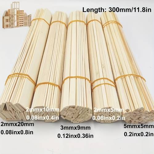 10pcs 25pcs 50pcs 100pcs 30 81in model building construction bamboo strips