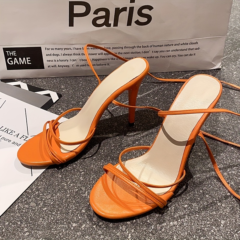 Stiletto Heeled Lace Up Pumps Women's Summer Shoes