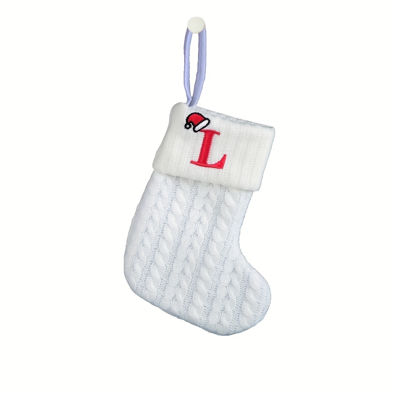 White personalized Christmas stockings, Made in the USA