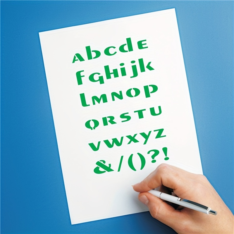 Plastic Lettering Guide Set Plastic Letter Stencils Alphabet - Temu