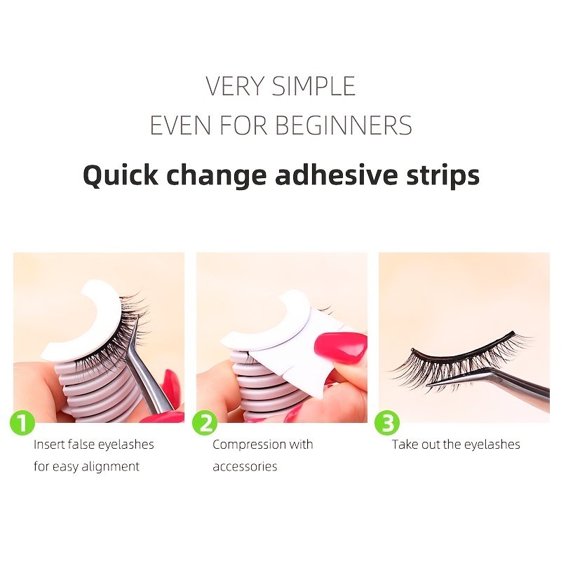 Self adhesive Eyelash Jelly Strips Reusable Glue free - Temu