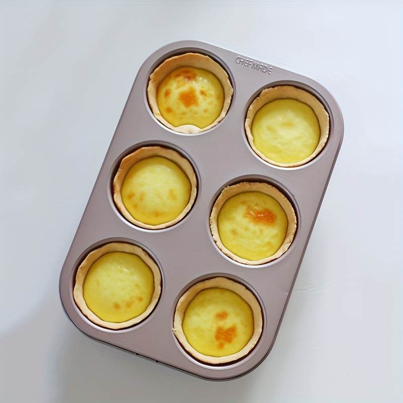 CHEFMADE, 1pc, 6 CUPS NON-STICK MUFFIN PAN, JUMBO PAN, Cupcake Pan Baking  Pan, Oven Suitable For Baking (Champagne Golden)