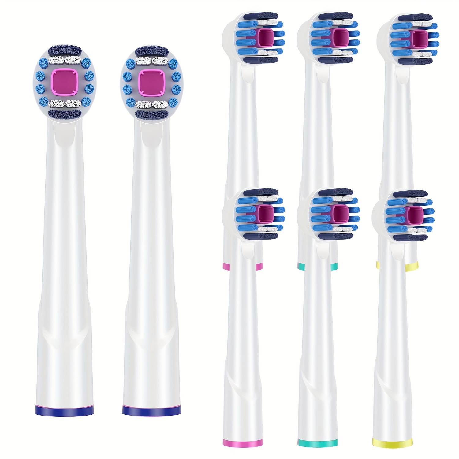 4pcs/8pcs Professional Electric Toothbrush Heads Compatible With Oral-B *  Electric Toothbrush - Replacement Brush Heads For 3D White Toothbrush He