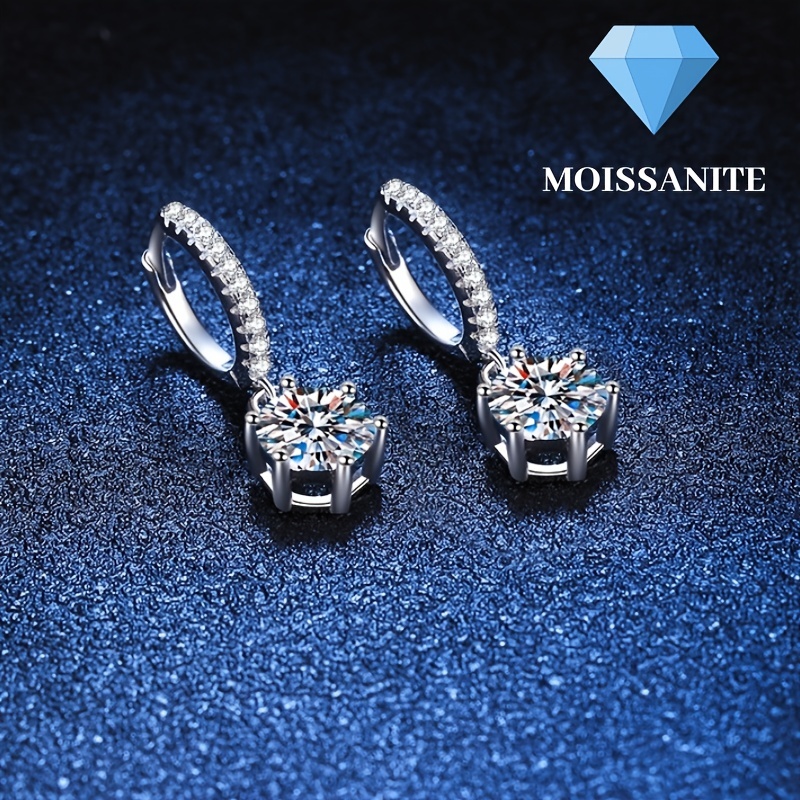 0.5-1 Carat Moissanite Earrings Square Lab Created Stud Earrings, S925  Sterling Silvery Earrings, Men's Hip-hop Jewelry - Temu