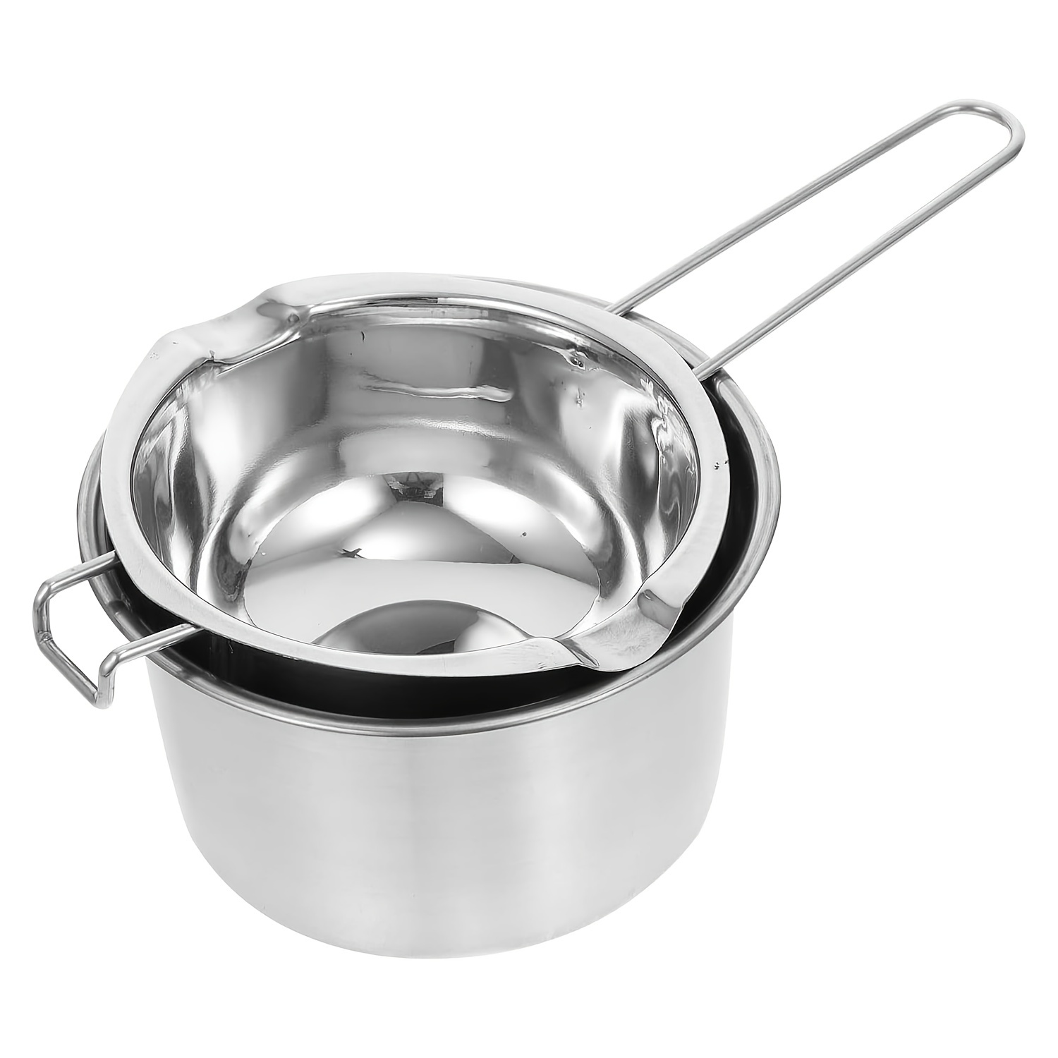 8 Set Stainless Steel Double Boiler Long Handle Wax Melting Pot