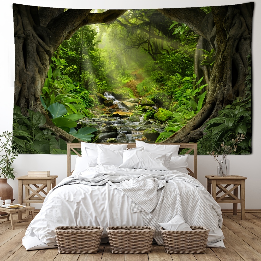 1pc Nature Forest Pathway Tapestry Wall Hanging Art Living Room Aesthetic  Room Decoration Free Installation Package | Don't Miss These Great Deals |  Temu