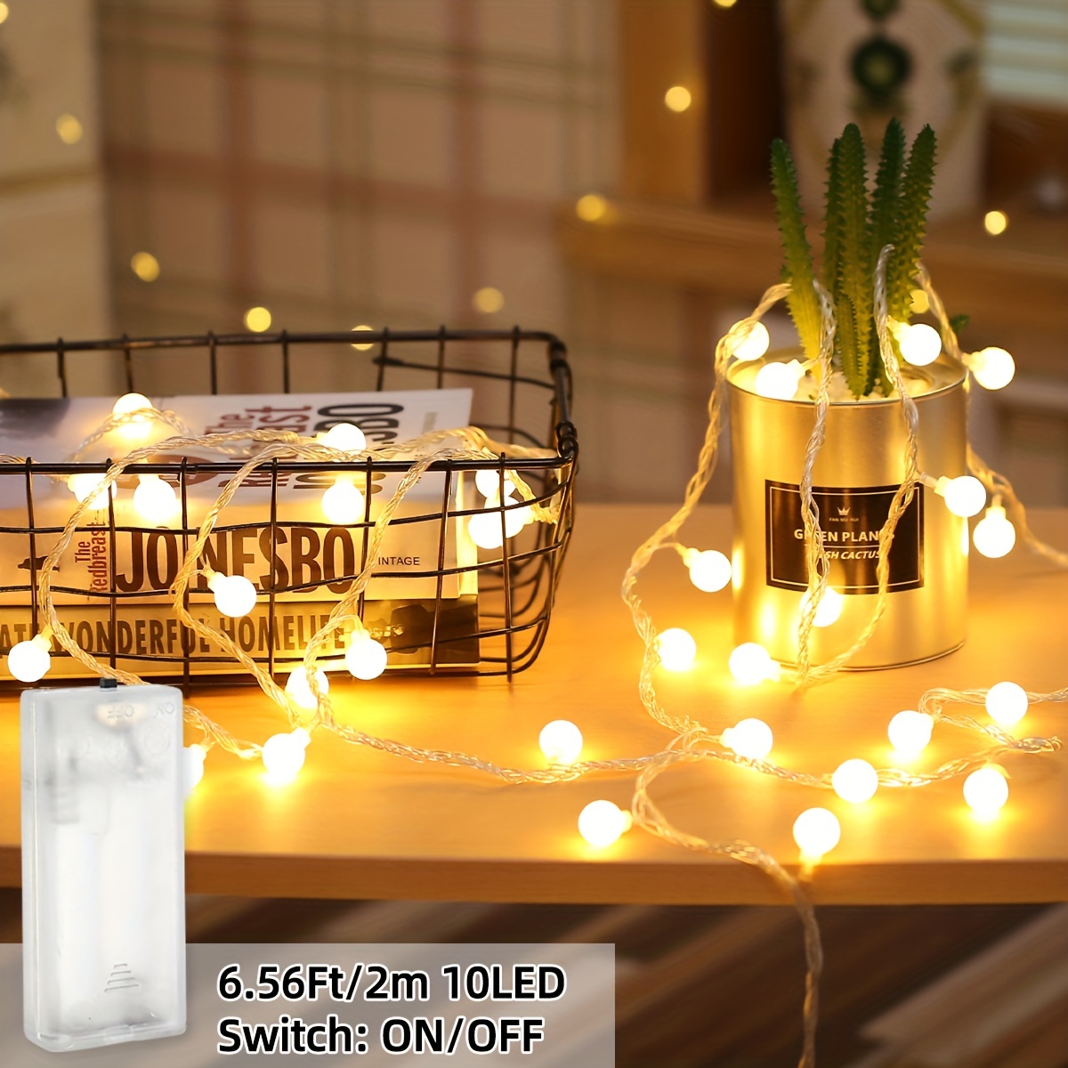 10M Small Ball Fairy Lights Globe String Lights USB/Battery Operated for  Garden Christmas Bedroom Wedding Camping Tent Decor