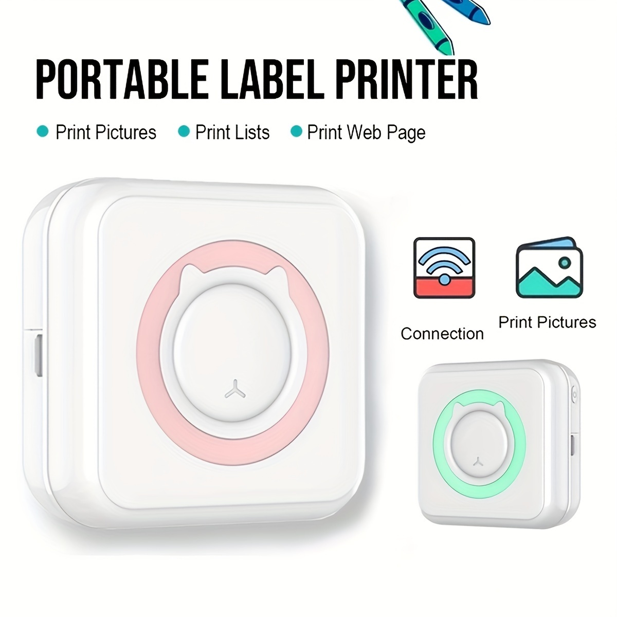 Portable Mini Pocket Printer Inkless Thermal Printer for Android iOS Fun  Print App Perfect Gift for Kids Home Office Use - AliExpress