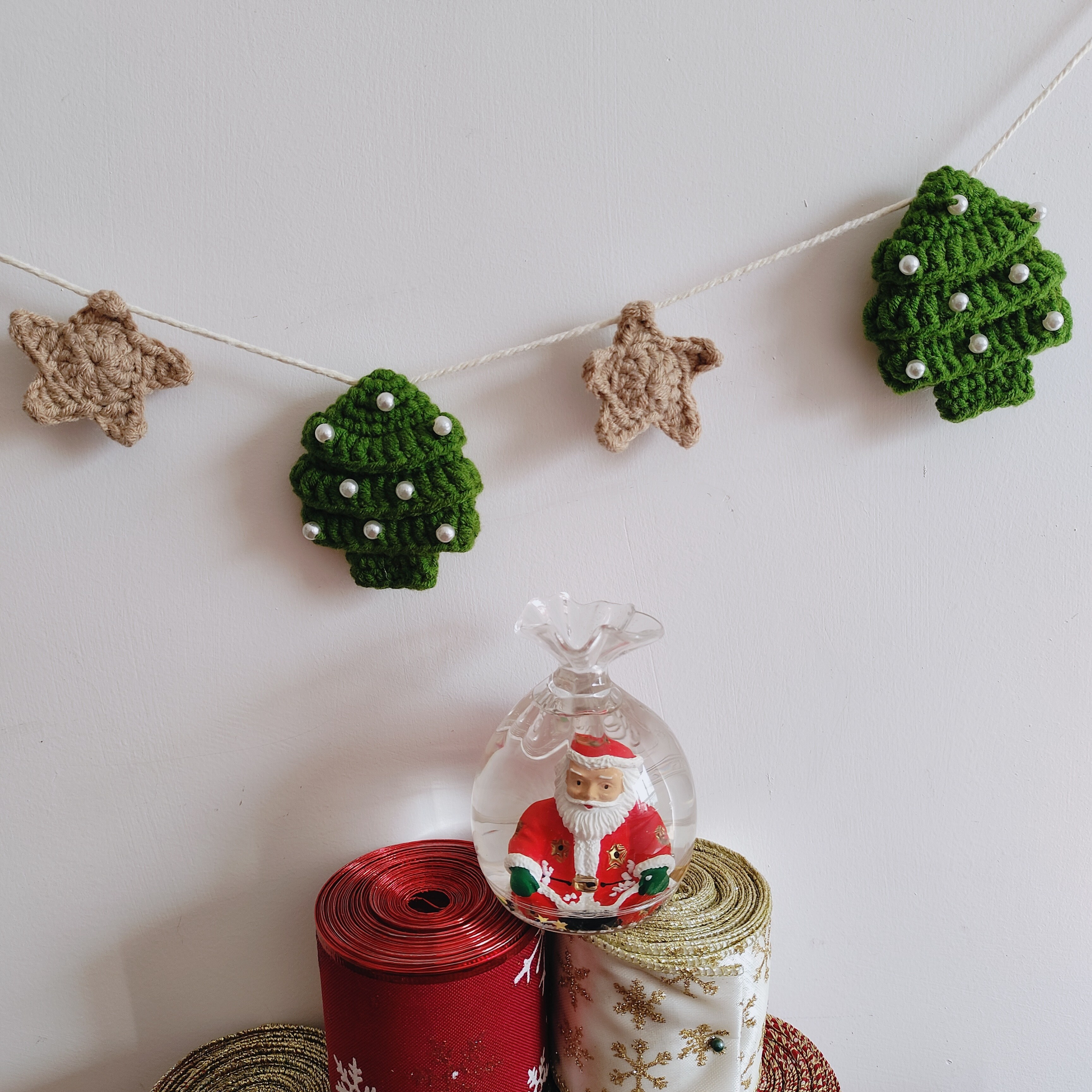 Wooden Bead Garland Decor White & Red Beads Pendant Wood Bead Garland For  Christmas Tree Table Wall Shelf Tray Boho Decor For - AliExpress