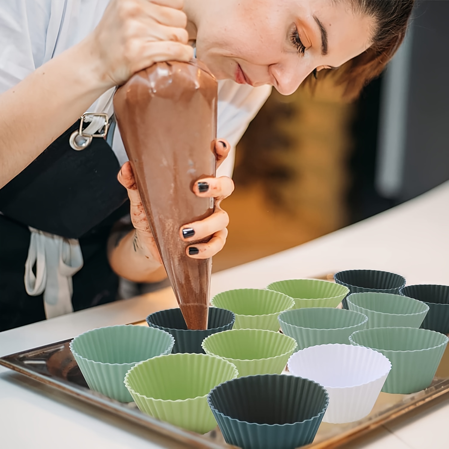 Silicone Muffin Cups & Cupcake Liners Baking Tools