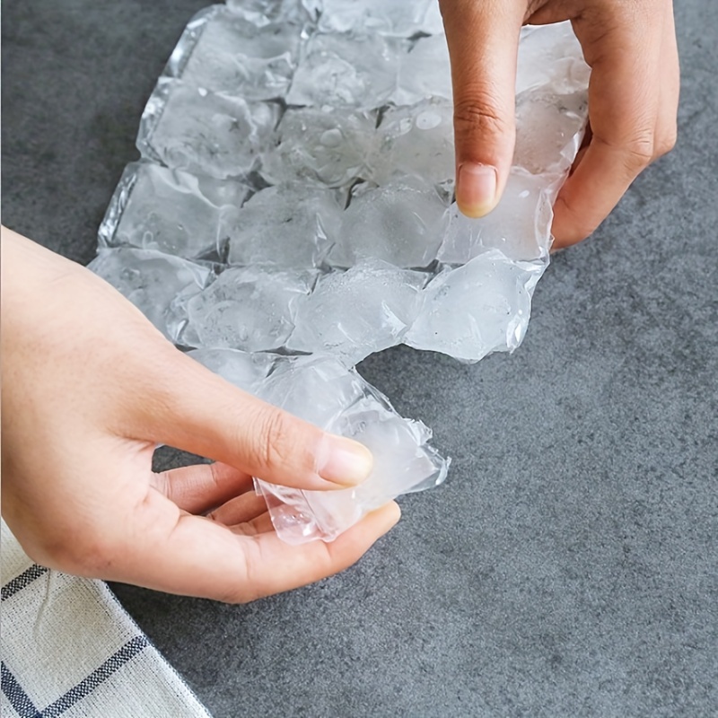 10pcs Disposable Clear Ice Bag, Simple PE Disposable Ice Cube Bag For  Kitchen