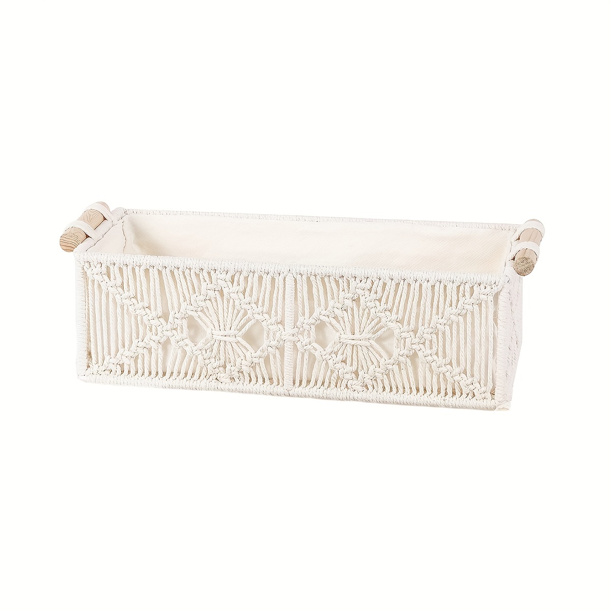 Macrame Storage Basket, Boho Decor Baskets For Organizing, Woven Decorative  Storage Box For Countertop, Toilet Paper Storage Container, Storage Basket  With Handle For Bathroom Decor - Temu