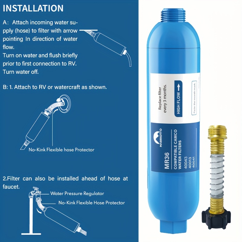 Rv Water Filter Hose Protector inline Water Filter - Temu