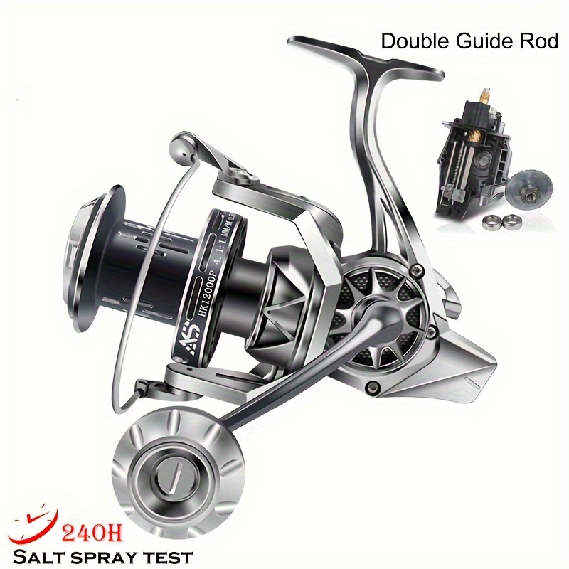 1pc Premium Spinning Fishing Reel with Eva Grip Ball and Metal Wire Cup -  Red and Black Knob Tackle in 2000-7000 Sizes