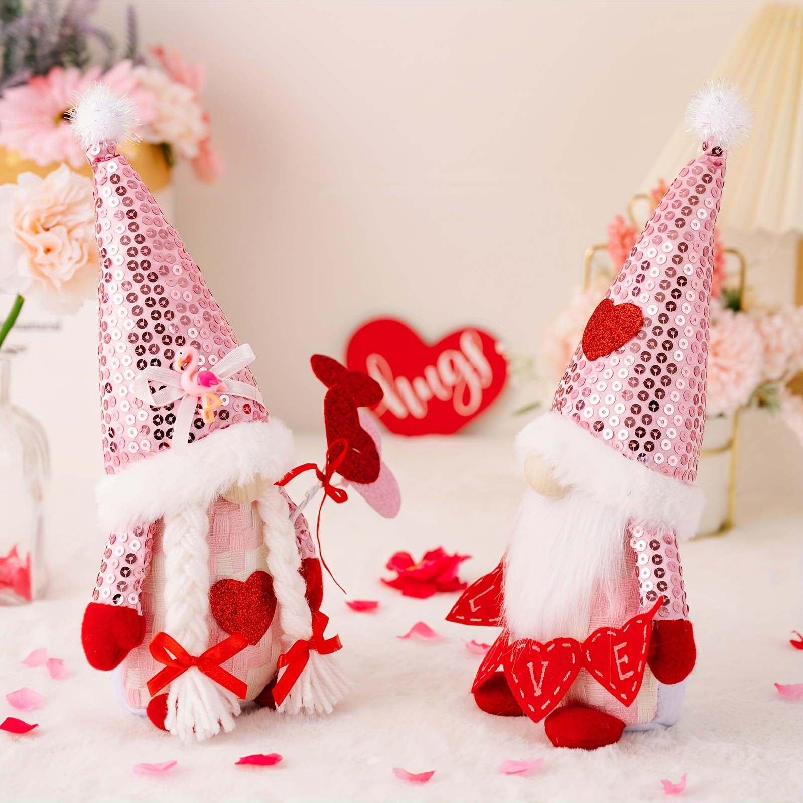 1pc, 2024 New Campus Valentines Day Decoration, Valentines Day Gifts For  Her, Valentines Day Decor Gnome With High-Quality, Home&Room Gnome Decor,  The