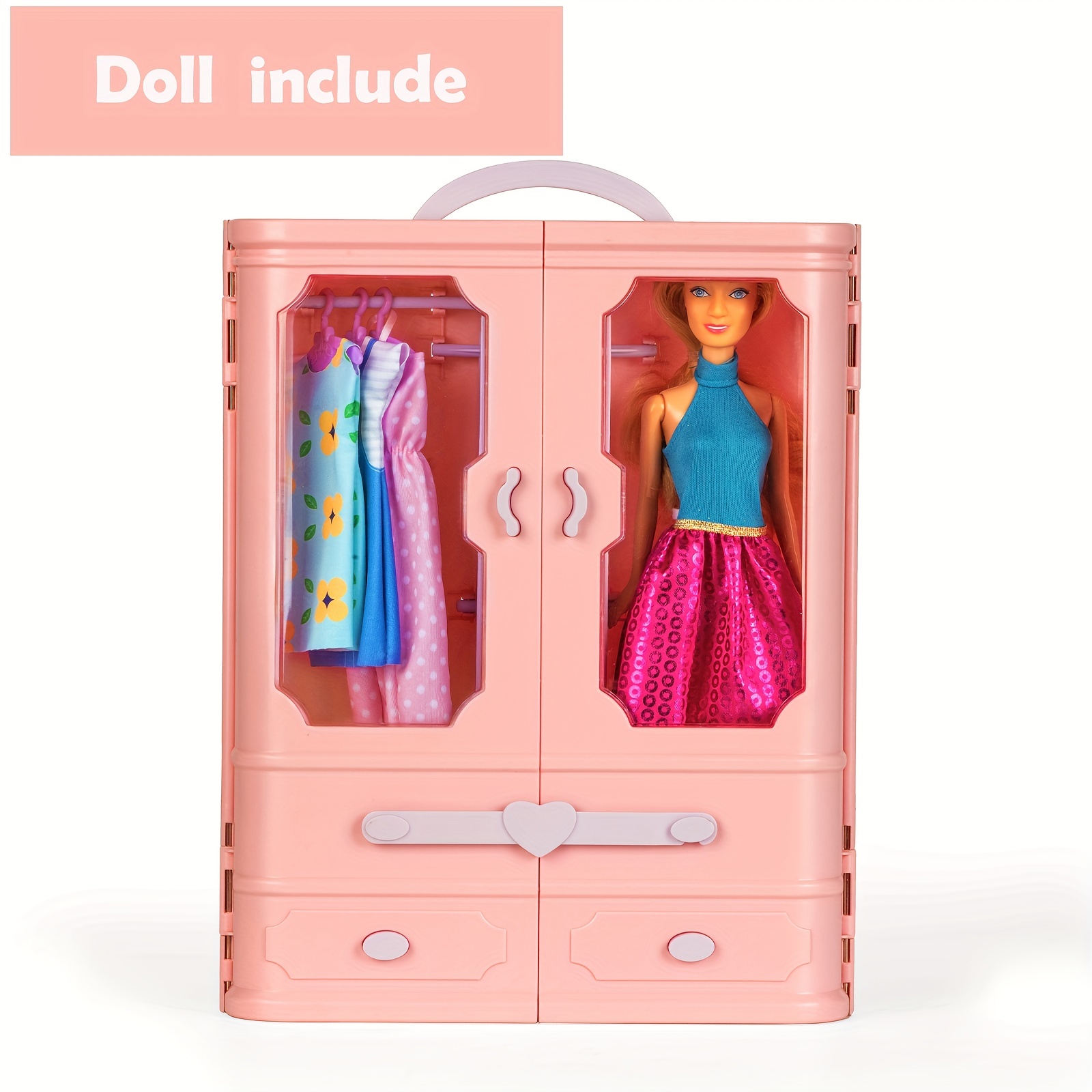 Doll House Toys Fits Doll Closet Includes Doll Clothes - Temu