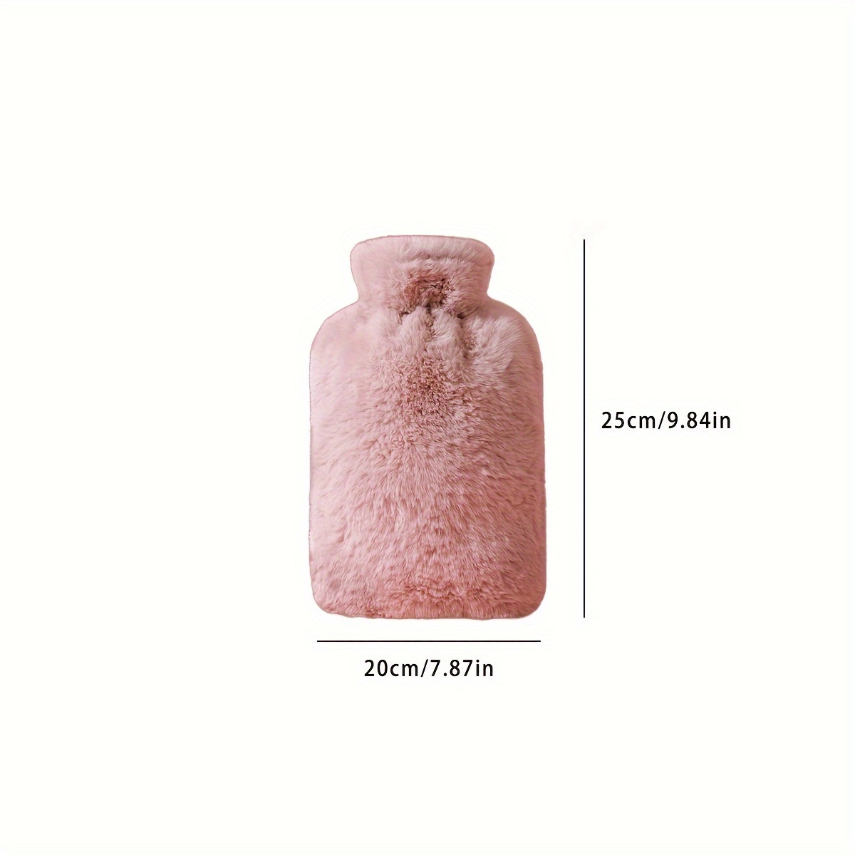 Warm Water Bag with Plush Cover for Cold Weather, Hand Warmer