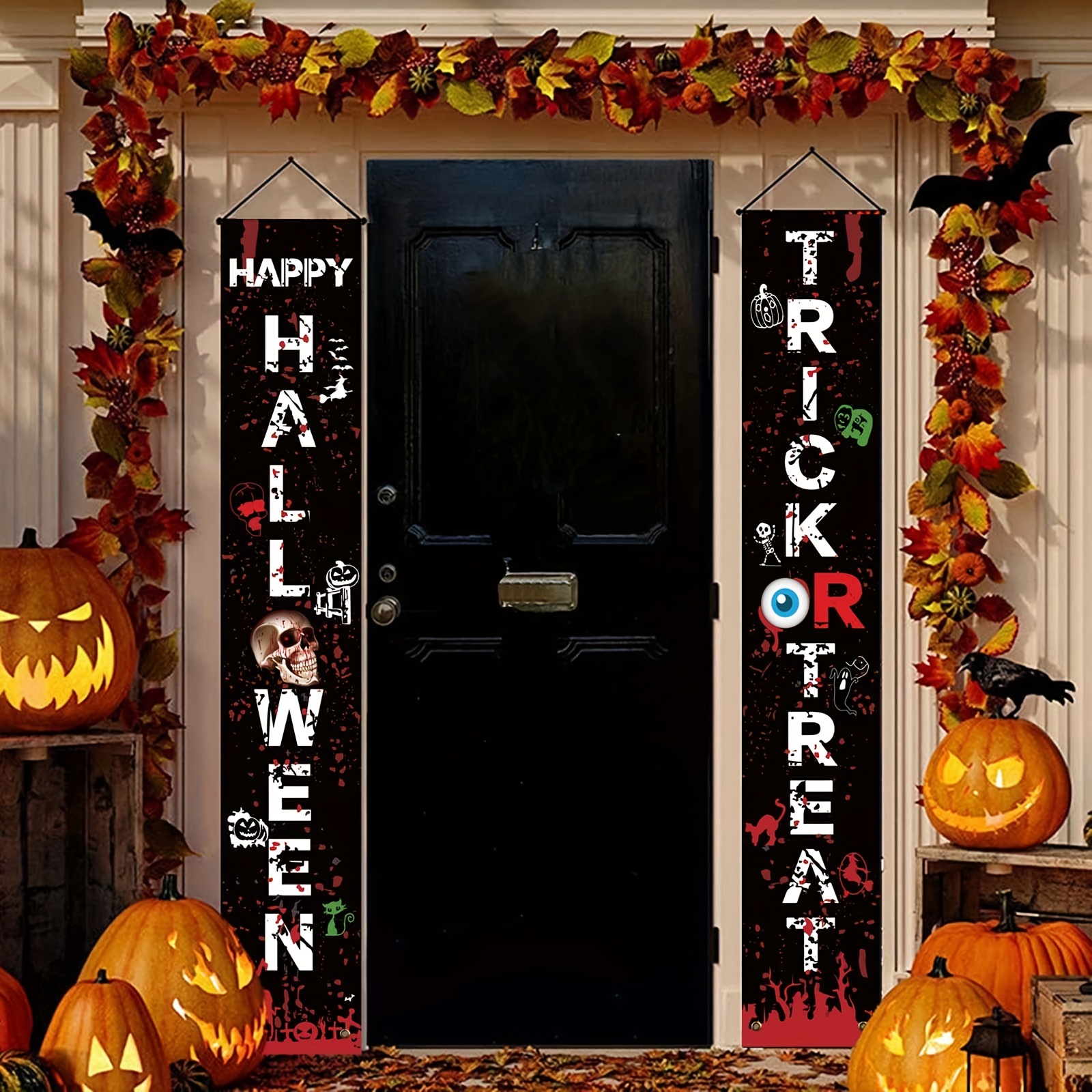 Halloween Decorations Outdoor Porch Sign, Halloween Decor Trick Or ...