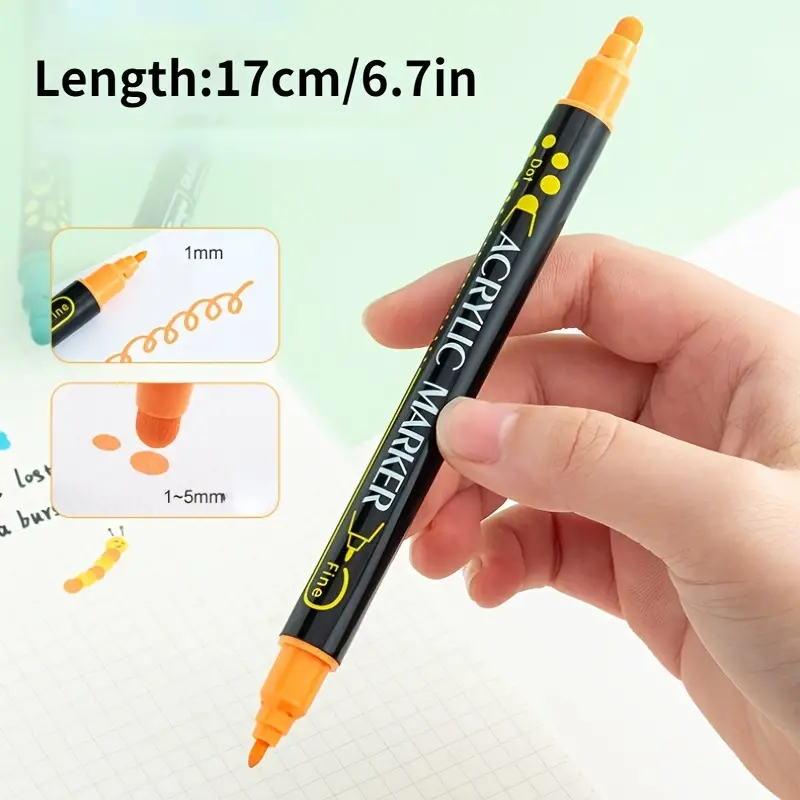 Guangna 12/24/36 Colors Acrylic Paint Marker Pens Double - Temu