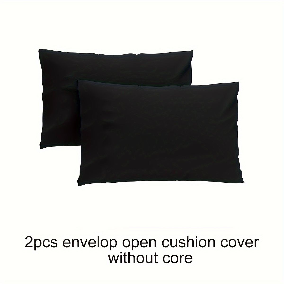 2-pack Of Cheap Soft Microfiber Fabric Solid Color Decorative Throw Pillowcases, Envelope Opening, 30 X 50cm, 45 X 45cm, 50 X 50cm