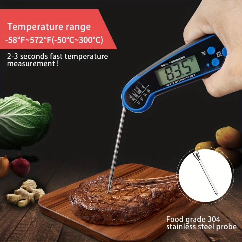 Disposable Digital Meat Thermometer, Waterproof Instant Read Food  Thermometer For Cooking And Grilling, Kitchen Gadgets, Accessories With  Backlight And Calibration For Candy, Grill, Liquid, Beef, Turkey, Kitchen  Tools - Temu