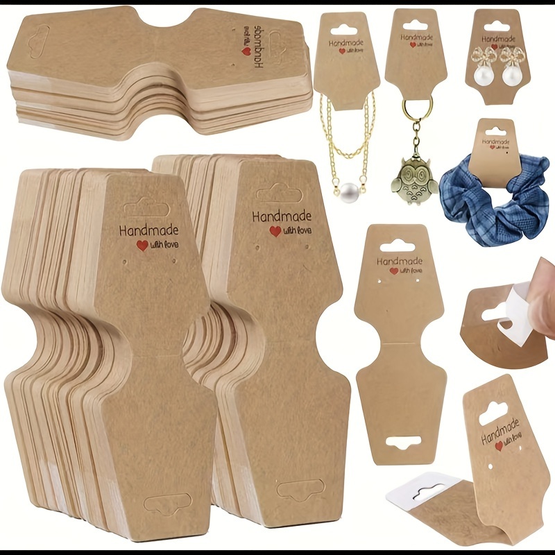 Brown Earring Display Card Necklace Cards (100 Earring Cards - Temu