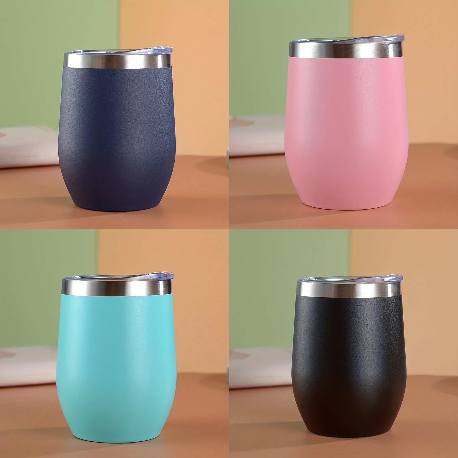 Idea Genial - Vasos térmicos para café INDIGO. de Acero inoxidable,  conservan su café caliente por más tiempo. Capacidad: 380ml Personalizados  con su nombre o diseños que tenemos en nuestra pagina web.
