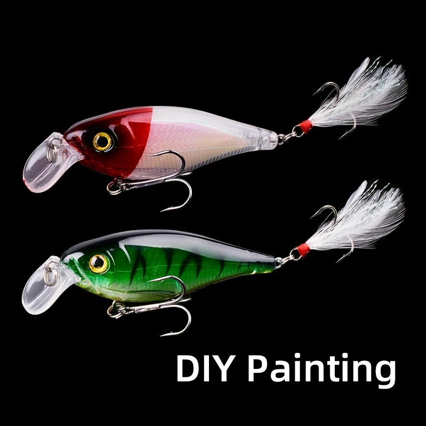 Unpainted Fishing Lures Kit: Blank Hard Baits Sets for Freshwater Fishing -  Crankbait, Wobblers, Minnow & More!