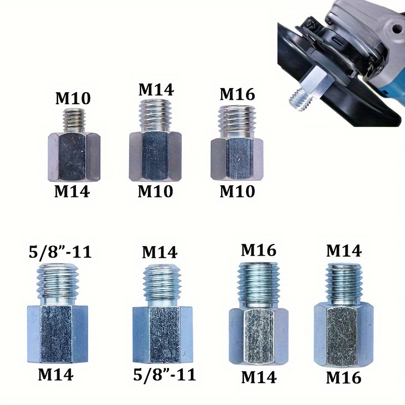 2 Pièces Adaptateur M14 Filetage Mâle à M10 Femelle pour Meuleuse Perceuse  Forage