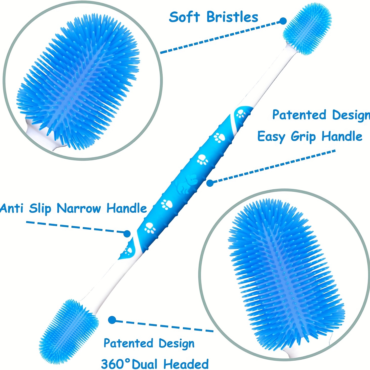 Brosse silicone de nettoyage pour poils d'animaux Poka