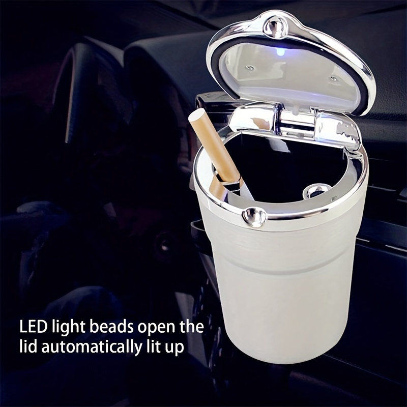 Auto Aschenbecher mit Abdeckung LED-Leuchten tragbare Mini