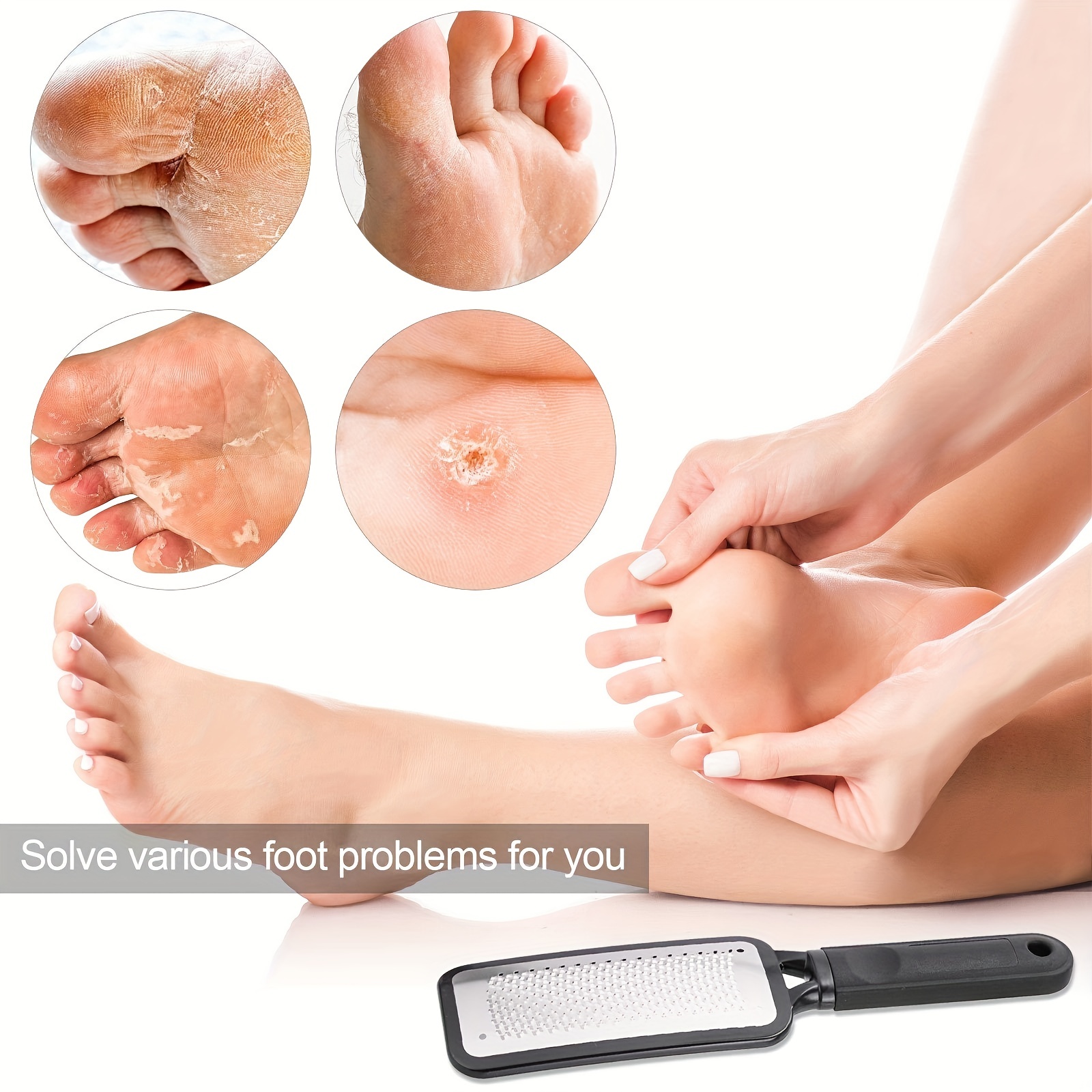 Glass Foot File Grinder Foot Dead Skin Remover Professional Foot Care Foot  Callus Remover Pedicure Tool Portable Foot Callus Remover for Dry, Cracked