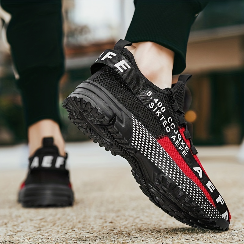 Men's Alphabets Graffiti Running Shoes Lightweight Mesh Sneakers