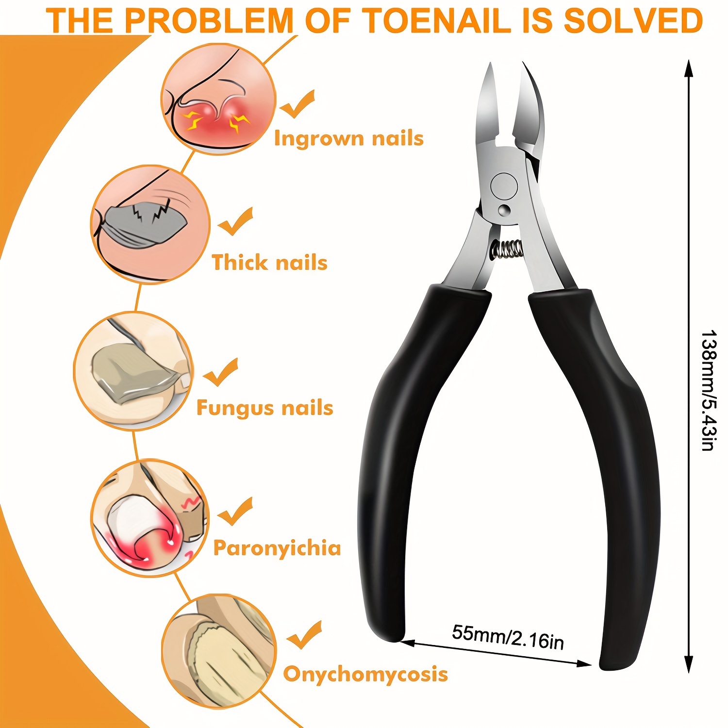 Toenail Clippers For Elderly, Used For Thick Toenails Fungi