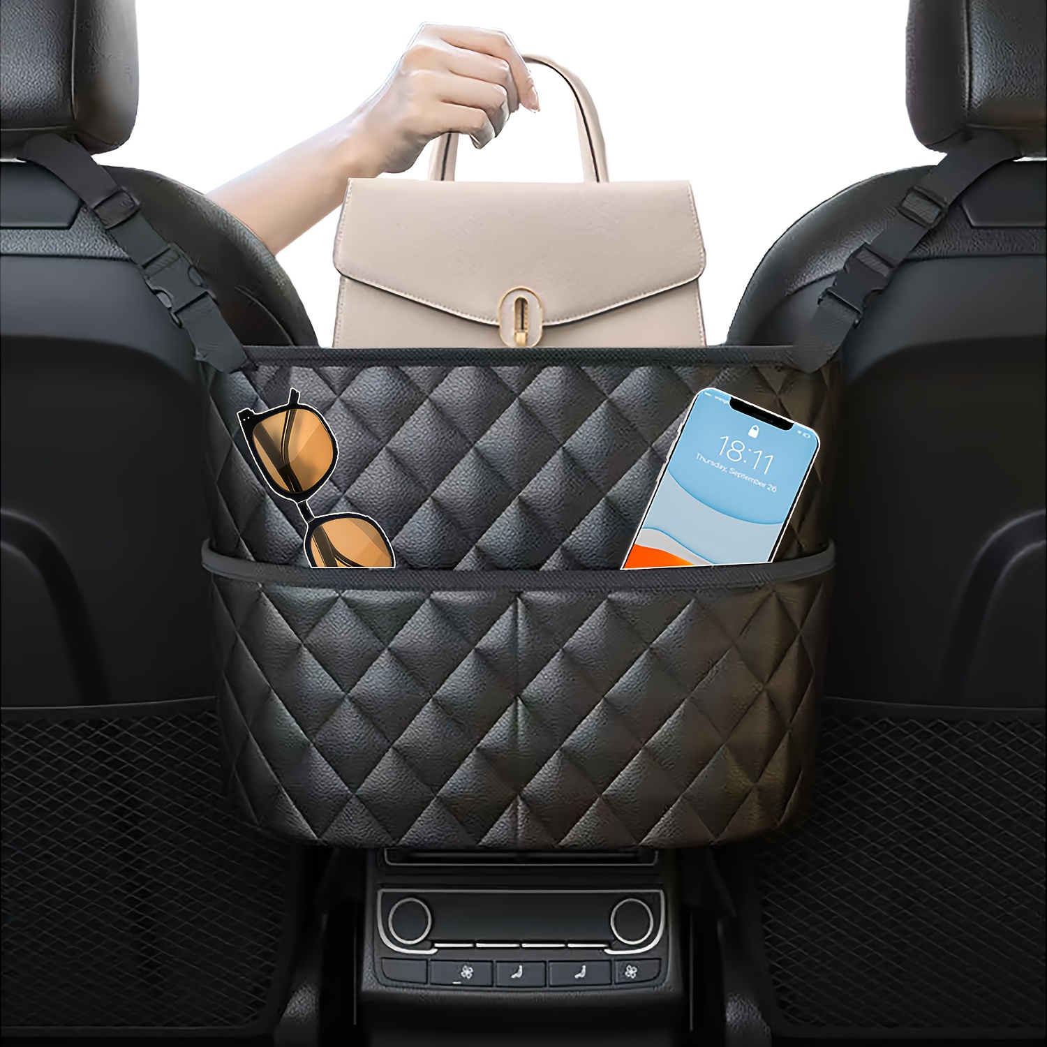 Autositz-Seitentasche, Organizer, Spaltfüller, Aufbewahrungsbox, Y7R0