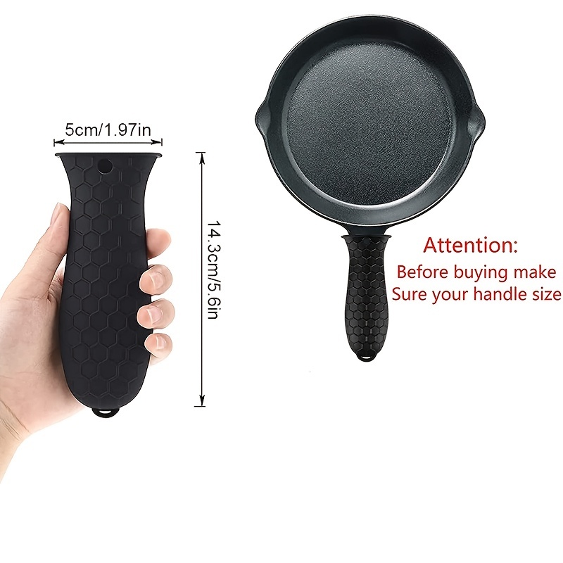 Silicone Hot Handle Holder, Potholder For Cast Iron Skillets, Rubber Pot Handle  Sleeve Heat Resistant For Frying Pans Griddles Sleeve Grip Handle Cover -  Temu Slovakia