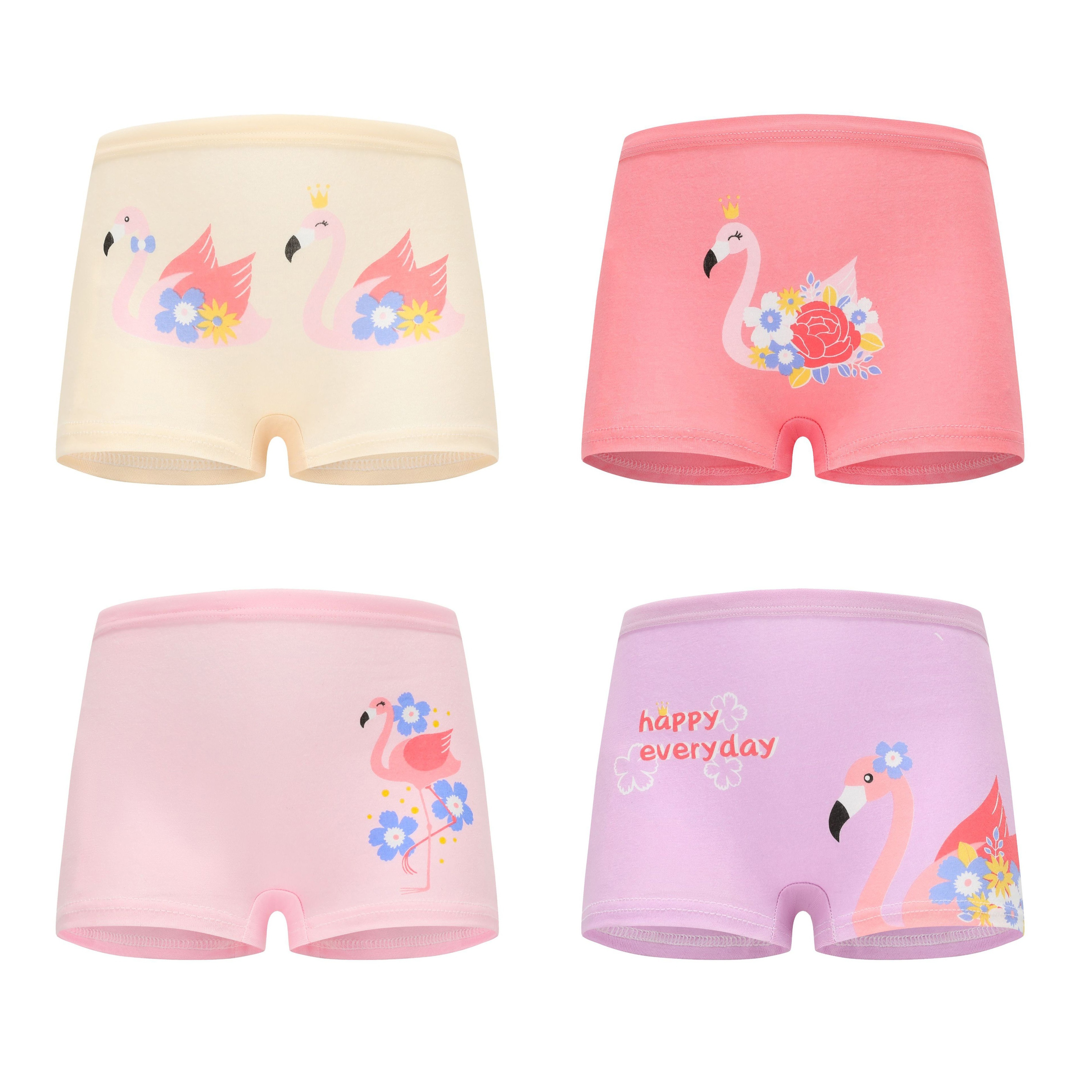 Girls Cute Animal Graphic Boxer Briefs Soft Breathable Kids - Temu