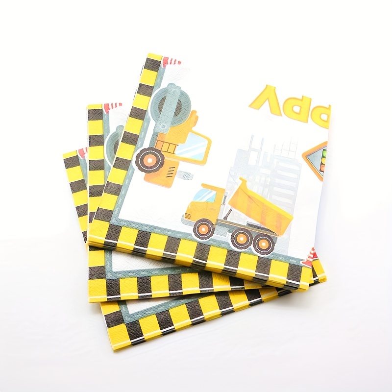 Construction Birthday Party Napkins Truck - Temu