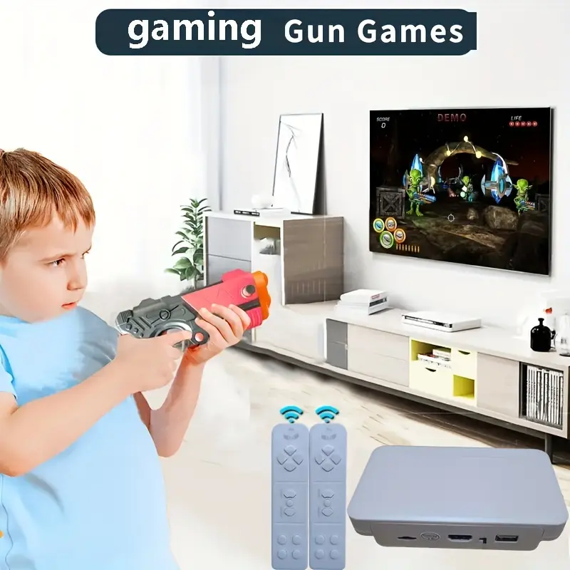 Game Console With 900+ Games, Tv Retro Video Game Console For Kids &  Adults, Game Box With Ar Gun Games,2 Handheld Wireless Game Controllers,  Plug& Play, Toy Gift For Boys And Girls