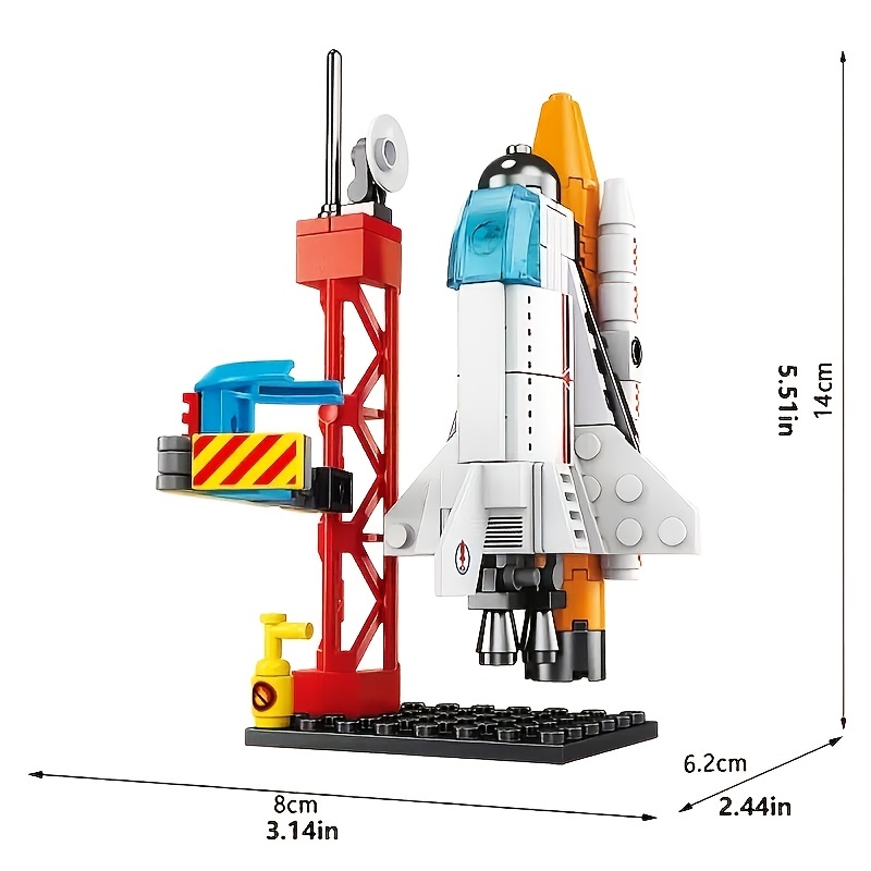 Jouets d'exploration spatiale STEM avec fusée, navette spatiale