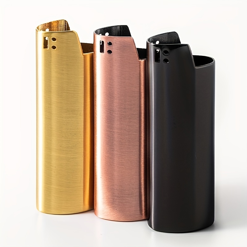 3 Pack Vintage Floral Metal Lighter Case For Mini Bic Lighter J5