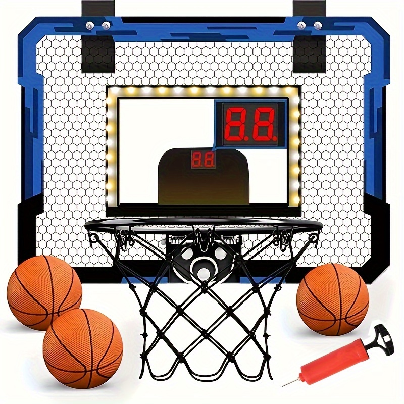 Foldable Basketball Hoop, Including Ball Hoop + Basketball + Pump,  Transparent Basketball Board, Sponge Shock-absorbing Corner, Easy Assembly,  Can Be