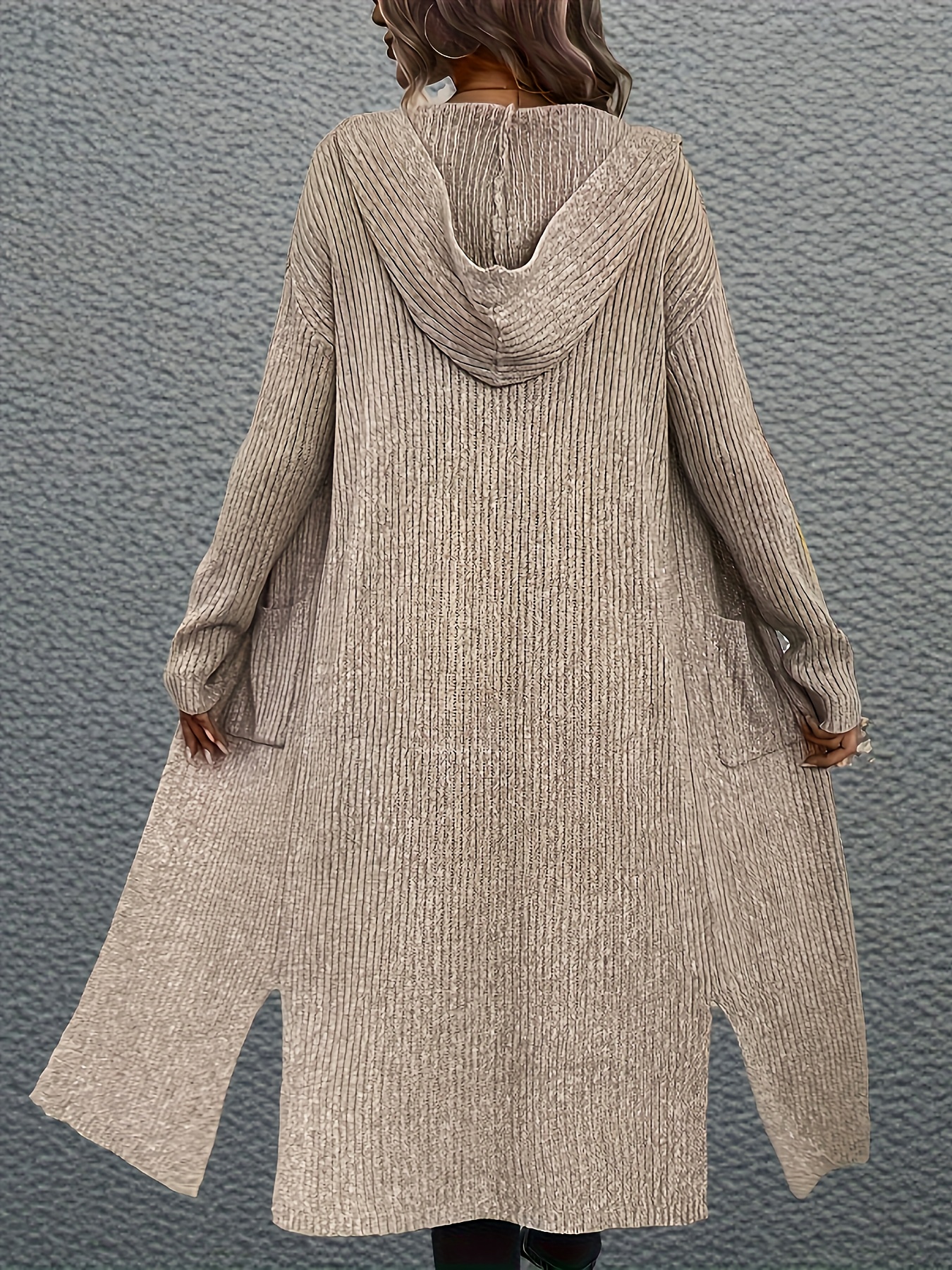 Women Sweater Hoodie Knitted Coat Jacket Cardigan Outwear Long